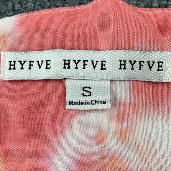 Hyfve Dress Womens Small Pink White Tie-Dye Maxi Sleeveless Sundress 100% Cotton - Picture 10 of 12